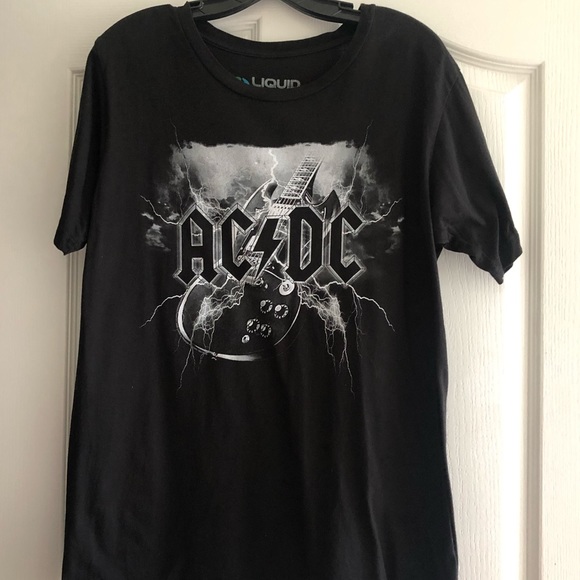 Liquid Blue | Shirts | Acdc Mens Black Tshirt Size M | Poshmark